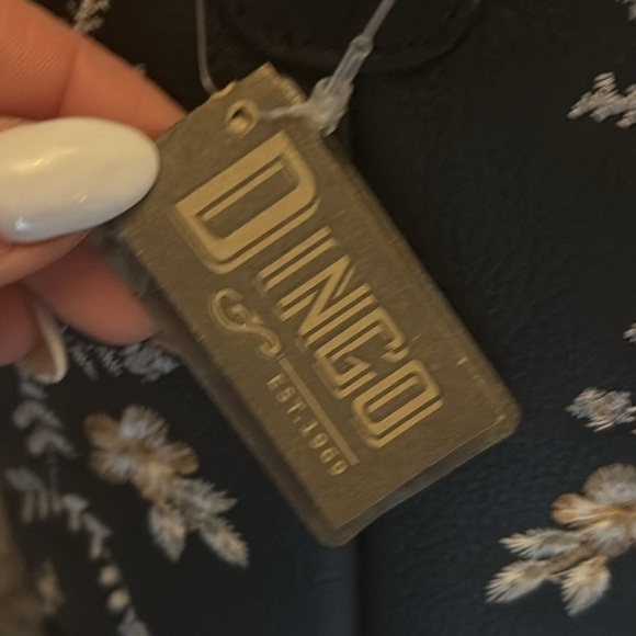 Dingo Black and White Embroidered Heeled Boots - Picture 11 of 13